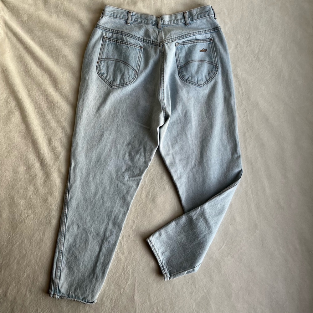 VINTAGE CHIC MOM JEANS LIGHT WASH DENIM